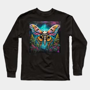 VIBRANT VISIONS (DEATH-HEAD MOTH) Long Sleeve T-Shirt